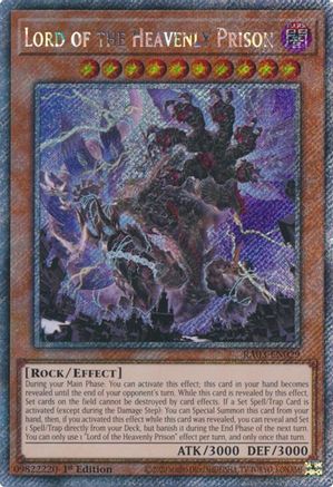 Lord of the Heavenly Prison (Platinum Secret Rare) (RA03-EN029) - Quarter Century Bonanza 1st Edition