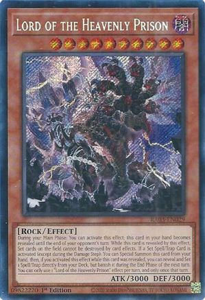 Lord of the Heavenly Prison (Secret Rare) (RA03-EN029) - Quarter Century Bonanza 1st Edition