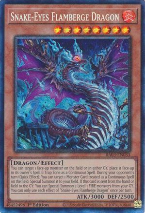 Snake-Eyes Flamberge Dragon (PCR) (RA03-EN033) - Quarter Century Bonanza 1st Edition