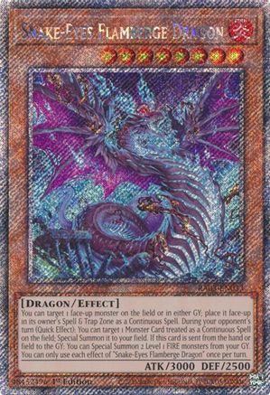 Snake-Eyes Flamberge Dragon (Platinum Secret Rare) (RA03-EN033) - Quarter Century Bonanza 1st Edition