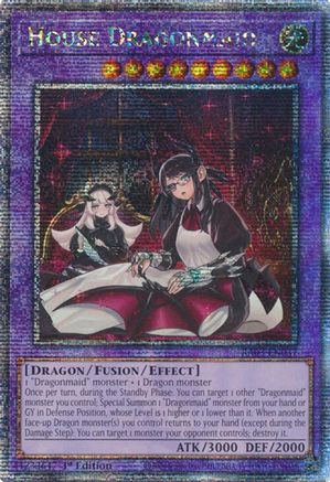 House Dragonmaid (Alternate Art) (Quarter Century Secret Rare) (RA03-EN037) - Quarter Century Bonanza 1st Edition