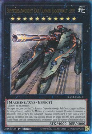 Superdreadnought Rail Cannon Juggernaut Liebe (PUR) (RA03-EN041) - Quarter Century Bonanza 1st Edition