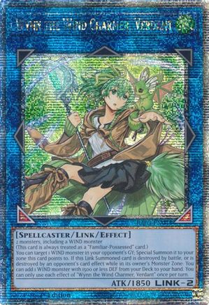 Wynn the Wind Charmer, Verdant (Quarter Century Secret Rare) (RA03-EN045) - Quarter Century Bonanza 1st Edition