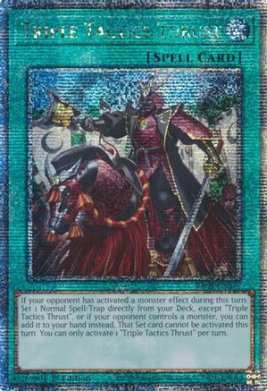 Triple Tactics Thrust (Quarter Century Secret Rare) (RA03-EN072) - Quarter Century Bonanza 1st Edition