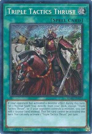 Triple Tactics Thrust (Secret Rare) (RA03-EN072) - Quarter Century Bonanza 1st Edition