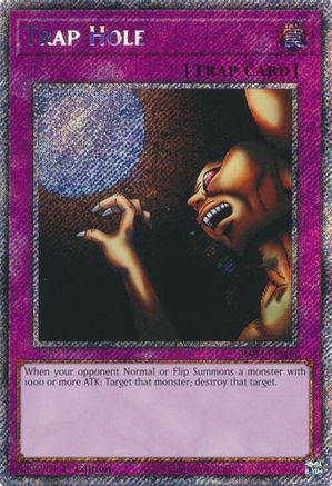 Trap Hole (Platinum Secret Rare) (RA03-EN085) - Quarter Century Bonanza 1st Edition