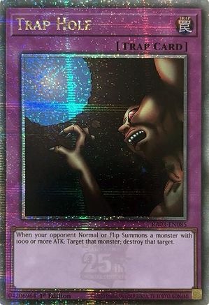 Trap Hole (Quarter Century Secret Rare) (RA03-EN085) - Quarter Century Bonanza 1st Edition