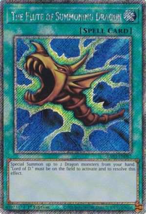 The Flute of Summoning Dragon (Platinum Secret Rare) (RA03-EN087) - Quarter Century Bonanza 1st Edition