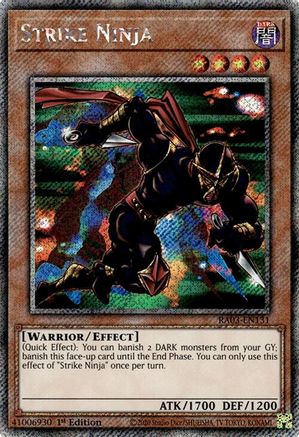 Strike Ninja (Platinum Secret Rare) (RA03-EN131) - Quarter Century Bonanza 1st Edition