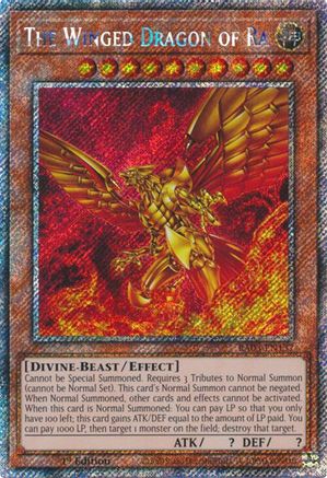 The Winged Dragon of Ra (Platinum Secret Rare) (RA03-EN137) - Quarter Century Bonanza 1st Edition