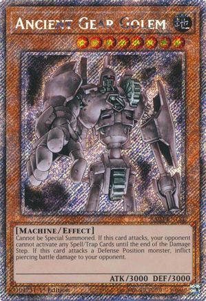 Ancient Gear Golem (Platinum Secret Rare) - RA03-EN151 - Quarter Century Bonanza 1st Edition