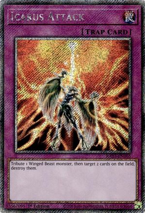 Icarus Attack (Platinum Secret Rare) (RA03-EN165) - Quarter Century Bonanza 1st Edition