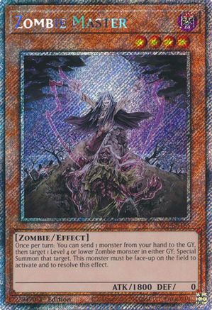 Zombie Master (Platinum Secret Rare) (RA03-EN185) - Quarter Century Bonanza 1st Edition