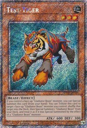 Test Tiger (Platinum Secret Rare) (RA03-EN189) - Quarter Century Bonanza 1st Edition