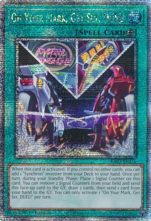 On Your Mark, Get Set, DUEL! (Quarter Century Secret Rare) (RA03-EN276) - Quarter Century Bonanza 1st Edition