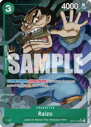 Raizo (Full Art) (OP01-052) - Premium Booster -The Best- Foil