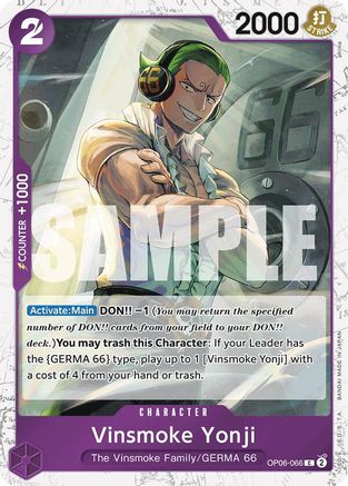 Vinsmoke Yonji (OP06-066) (Jolly Roger Foil) (OP06-066) - Premium Booster -The Best- Foil