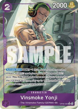 Vinsmoke Yonji (OP06-066) (Full Art) (OP06-066) - Premium Booster -The Best- Foil