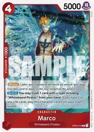 Marco (Reprint) (OP02-018) - Premium Booster -The Best- Foil