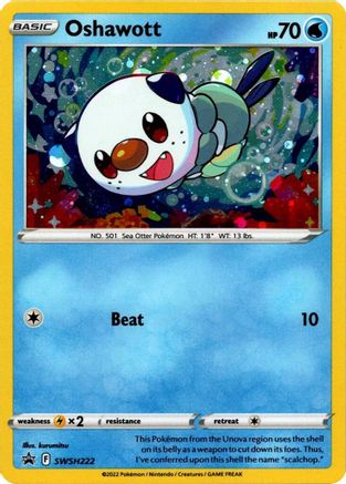 Oshawott - SWSH222 (Cosmo Holo) - SWSH Sword & Shield Promo Cards Holofoil