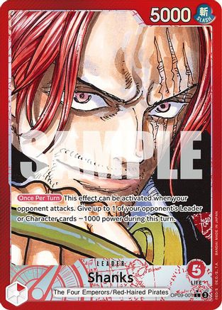 Shanks (001) (Parallel) (OP09-001) - Emperors in the New World Foil