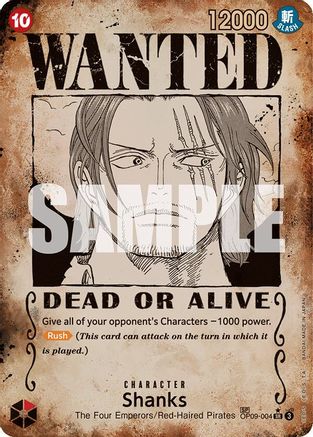 Shanks (004) (Wanted Poster) (OP09-004) - Emperors in the New World Foil