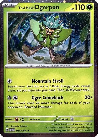 Teal Mask Ogerpon (Cosmos Holo) 24 - Miscellaneous Cards & Products Holofoil