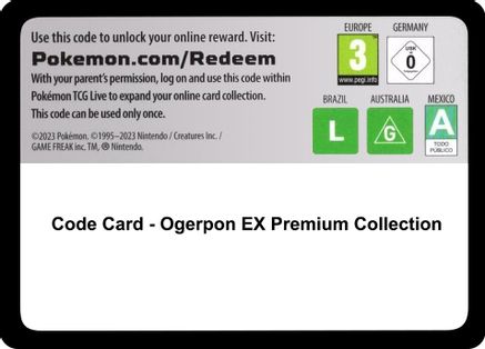 Code Card - Ogerpon EX Premium Collection - Miscellaneous Cards & Products