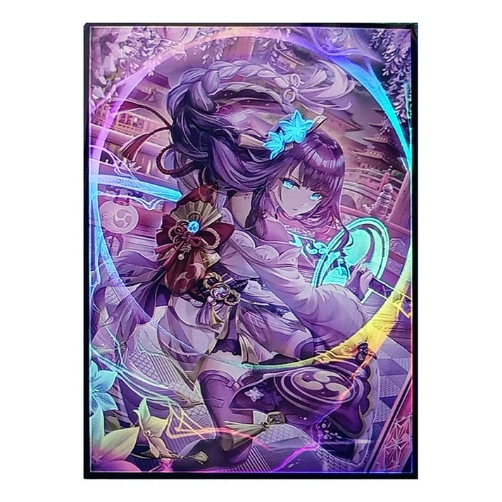 Raiden Shogun Genshin Impact Standard Holographic Card Sleeves 60ct