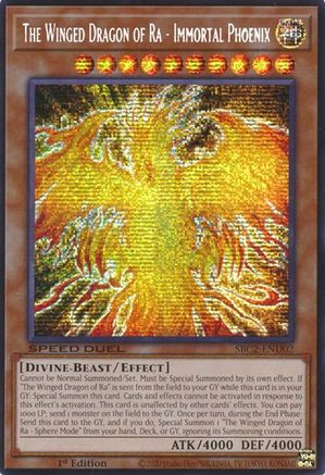 The Winged Dragon of Ra - Immortal Phoenix (PSR) (SBC2-END02) - Speed Duel: Battle City Finals 1st Edition