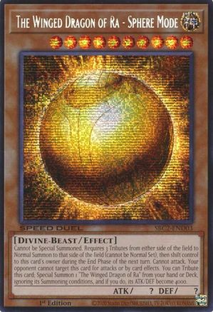 The Winged Dragon of Ra - Sphere Mode (PSR) (SBC2-END03) - Speed Duel: Battle City Finals 1st Edition