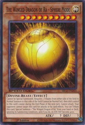 The Winged Dragon of Ra - Sphere Mode (SBC2-END03) - Speed Duel: Battle City Finals 1st Edition