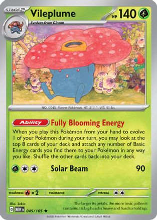 Vileplume - 045/165 (Scarlet and Violet: 151) - Deck Exclusives