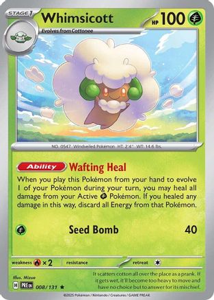 Whimsicott - SV Prismatic Evolutions Holofoil