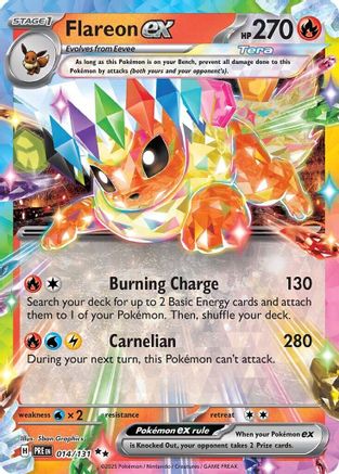 Flareon ex - 014/131 - SV Prismatic Evolutions Holofoil