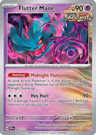 Flutter Mane 43 - SV Prismatic Evolutions Reverse Holofoil