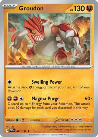 Groudon - SV Prismatic Evolutions Holofoil