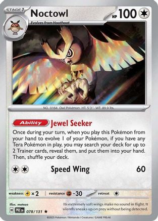 Noctowl 78 - SV Prismatic Evolutions Holofoil