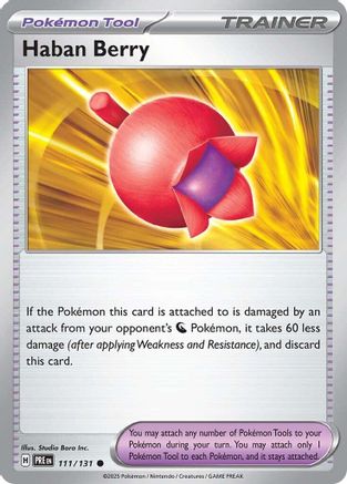 Haban Berry - SV Prismatic Evolutions Reverse Holofoil