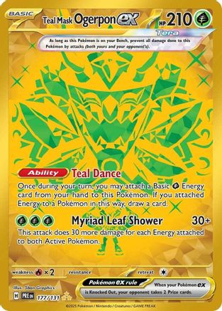 Teal Mask Ogerpon ex - 177/131 - SV Prismatic Evolutions Holofoil