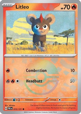 Litleo (Poke Ball Pattern) 15 - SV Prismatic Evolutions Holofoil