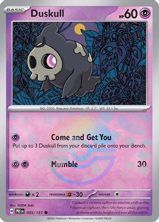 Duskull (Poke Ball Pattern) - SV Prismatic Evolutions Holofoil