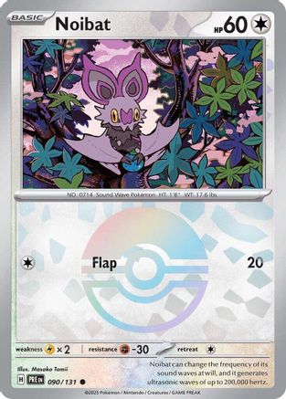 Noibat (Poke Ball Pattern) - 090/131 - SV Prismatic Evolutions Holofoil
