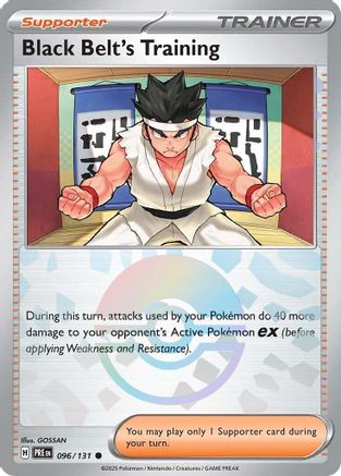 Black Belt's Training - 096/131 (Poke Ball Pattern) - SV Prismatic Evolutions Holofoil