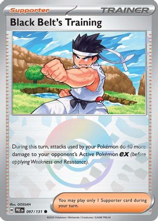 Black Belt's Training - 097/131 (Poke Ball Pattern) - SV Prismatic Evolutions Holofoil