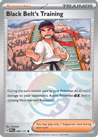 Black Belt's Training - 098/131 (Poke Ball Pattern) - SV Prismatic Evolutions Holofoil