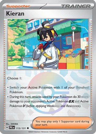 Kieran - 113/131 (Poke Ball Pattern) - SV Prismatic Evolutions Holofoil