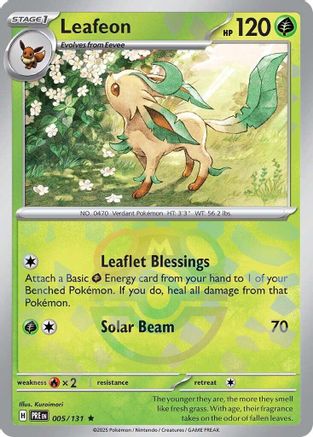 Leafeon (Master Ball Pattern) - SV Prismatic Evolutions Holofoil