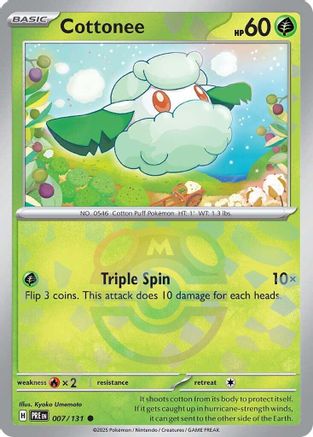 Cottonee (Master Ball Pattern) - SV Prismatic Evolutions Holofoil