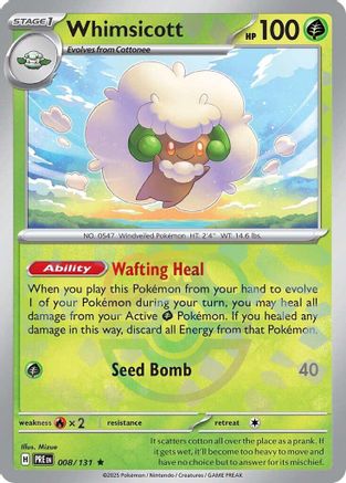 Whimsicott (Master Ball Pattern) - SV Prismatic Evolutions Holofoil